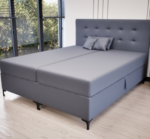 Altivo Boxspring Franciaágy (Sötétszürke) modern