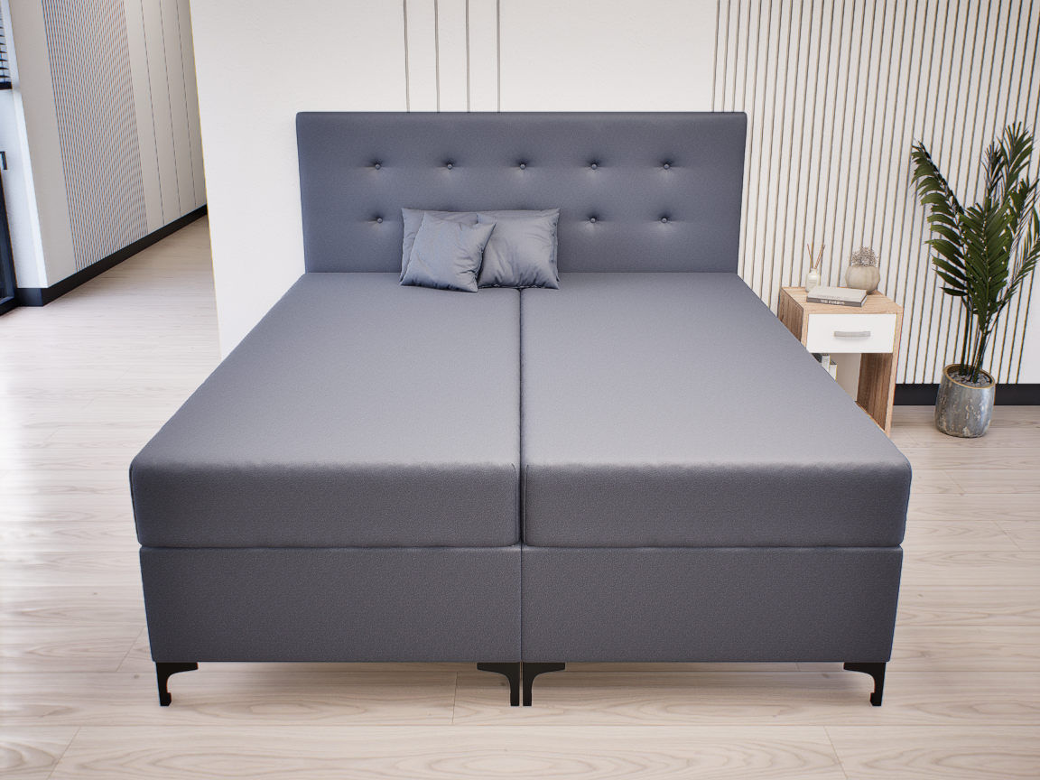 Altivo Boxspring Franciaágy (Sötétszürke) modern