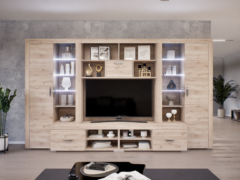 Luxara II. szekrénysor (Fehér Tölgy) modern