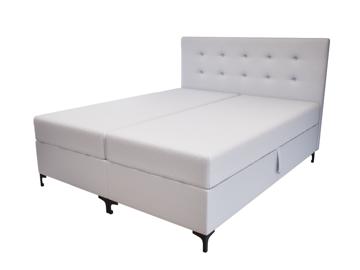 Altivo Boxspring Franciaágy (Világosszürke) modern