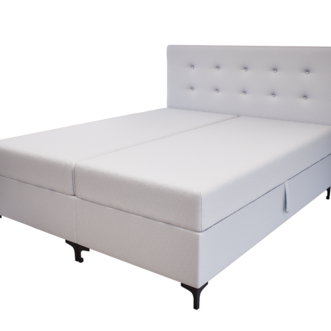 Altivo Boxspring Franciaágy (Világosszürke) modern