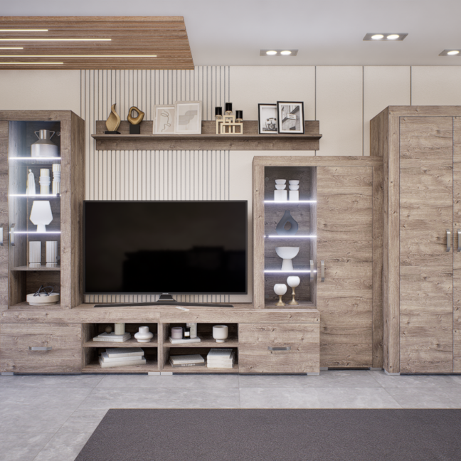 Luxara I. szekrénysor (Gotland) 2 ajtós ruhás elemmel modern