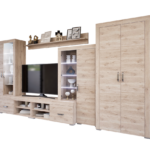 Luxara I. szekrénysor (Fehér Tölgy) 2 ajtós ruhás elemmel modern