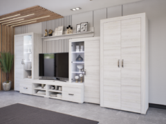 Luxara I. szekrénysor (Hófehér kőris) 2 ajtós ruhás elemmel modern