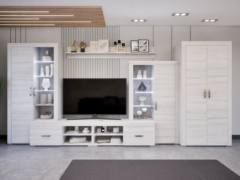 Luxara I. szekrénysor (Hófehér kőris) 2 ajtós ruhás elemmel modern