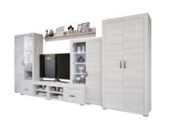 Luxara I. szekrénysor (Hófehér kőris) 2 ajtós ruhás elemmel modern