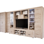 Luxara II. szekrénysor (Fehér Tölgy) 2 ajtós ruhás elemmel modern