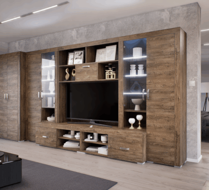 Luxara II. szekrénysor (Bolzánó) 2 ajtós ruhás elemmel modern