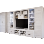 Luxara II. szekrénysor (Hófehér kőris) 2 ajtós ruhás elemmel modern