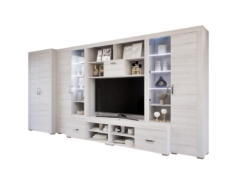 Luxara II. szekrénysor (Hófehér kőris) 2 ajtós ruhás elemmel modern