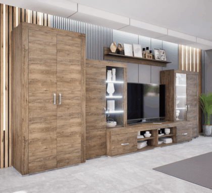 Luxara III. szekrénysor (Bolzánó) 2 ajtós ruhás elemmel modern