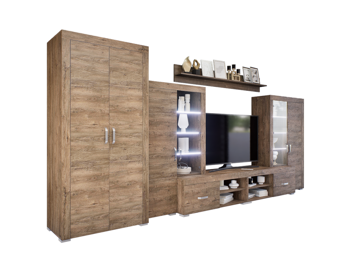 Luxara III. szekrénysor (Bolzánó) 2 ajtós ruhás elemmel modern