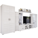 Luxara III. szekrénysor (Hófehér kőris) 2 ajtós ruhás elemmel modern