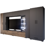 Kaldera szekrénysor (Antracit-Bolzánó) 2 ajtós ruhás elemmel modern