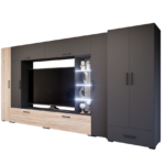 Kaldera szekrénysor (Antracit-Sonoma) 2 ajtós ruhás elemmel modern