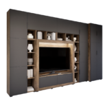 Skyeva szekrénysor (Bolzánó-Antracit) 2 ajtós ruhás elemmel modern