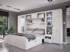 Luxara Áthidalós szekrénysor (Hófehér kőris) modern