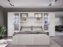 Luxara Áthidalós szekrénysor (Hófehér kőris) modern