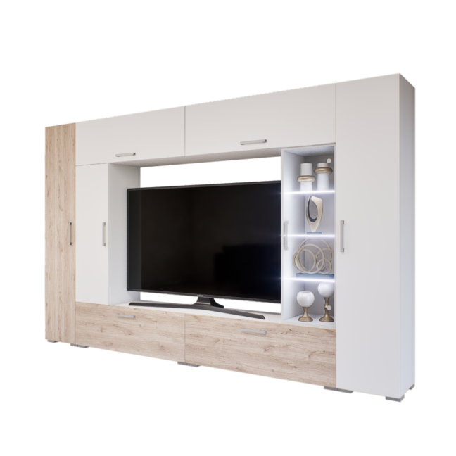 Kaldera szekrénysor (Fehér-Fehér Tölgy) modern