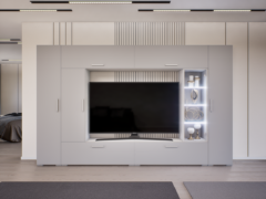 Kaldera szekrénysor (Hófehér kőris-Láva szürke) modern