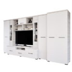 Zerina szekrénysor (Hófehér kőris-Fehér) 2 ajtós ruhás elemmel modern