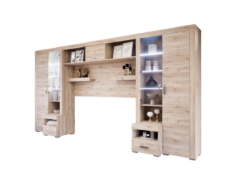 Luxara Áthidalós szekrénysor (Fehér Tölgy) modern