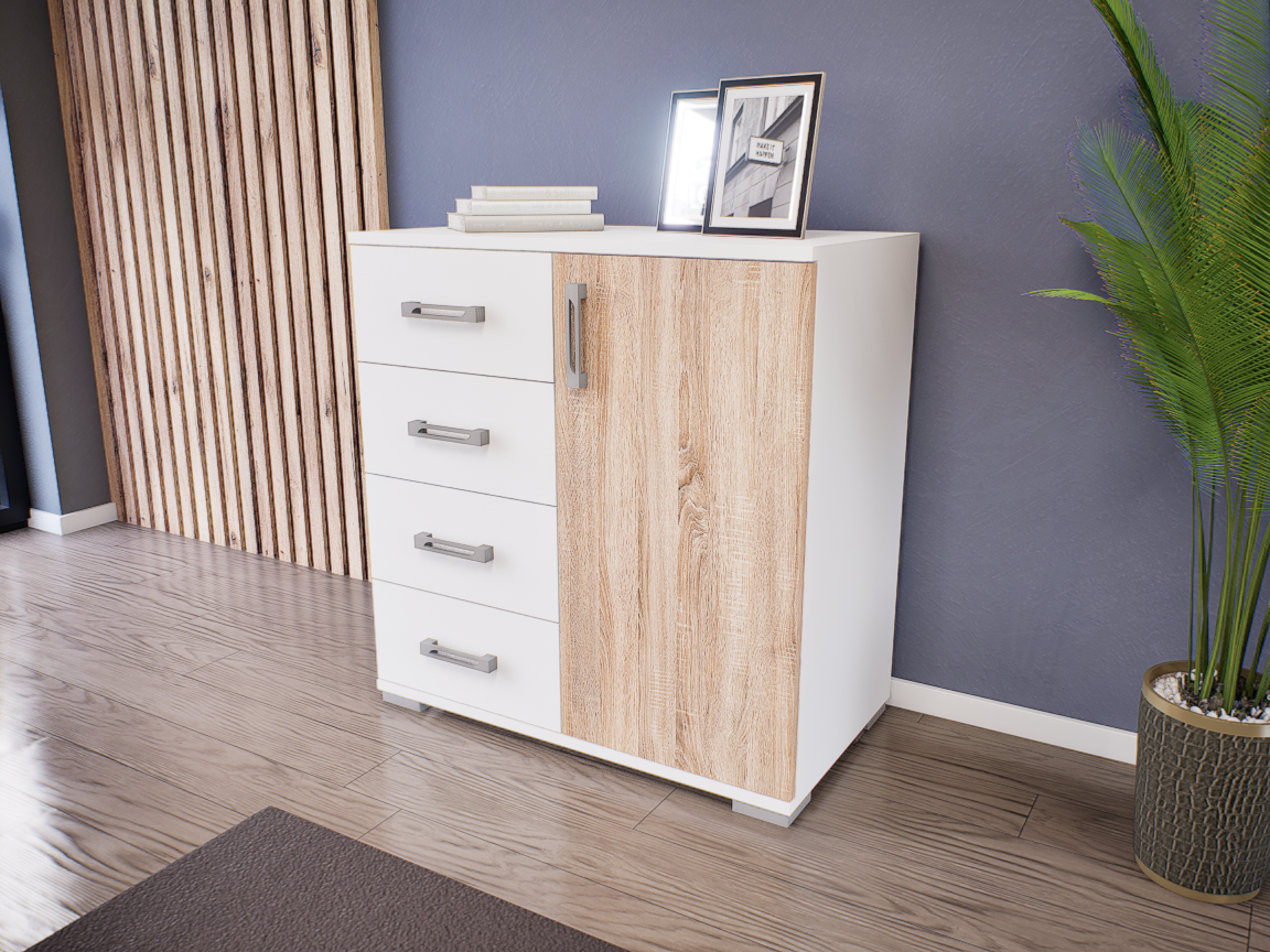Madera Komód (Fehér-Sonoma) modern