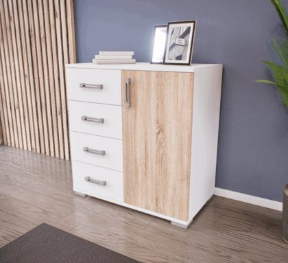 Madera Komód (Fehér-Sonoma) modern