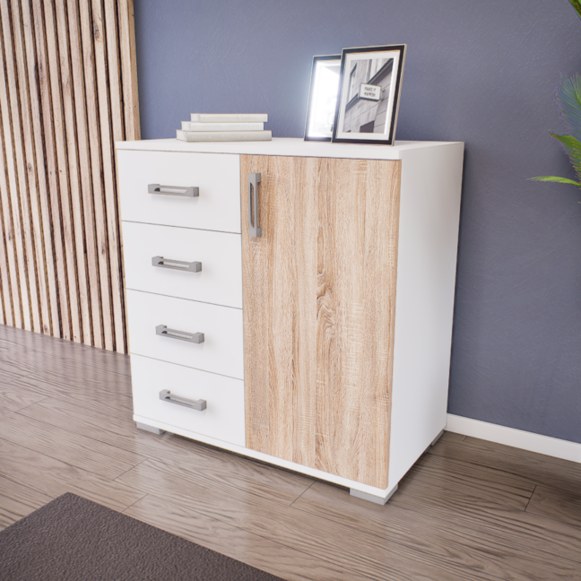 Madera Komód (Fehér-Sonoma) modern