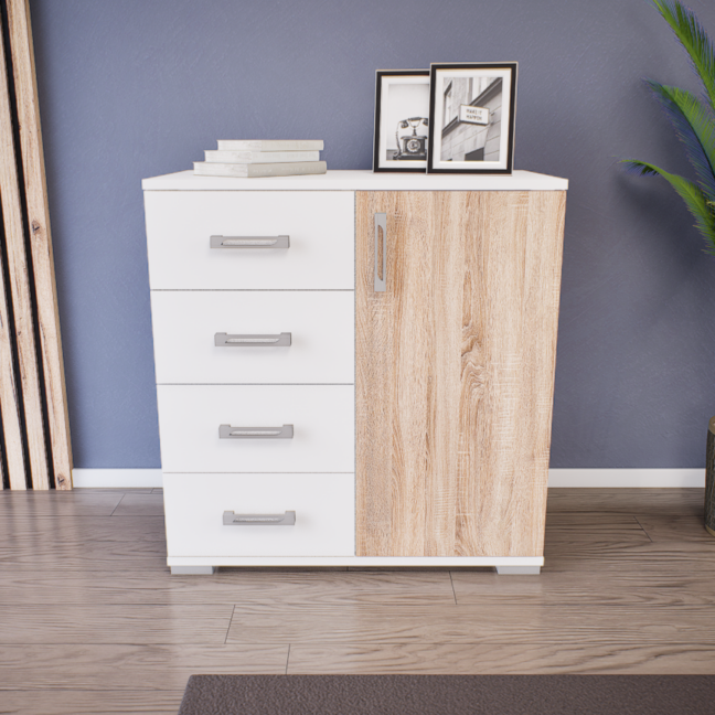 Madera Komód (Fehér-Sonoma) modern