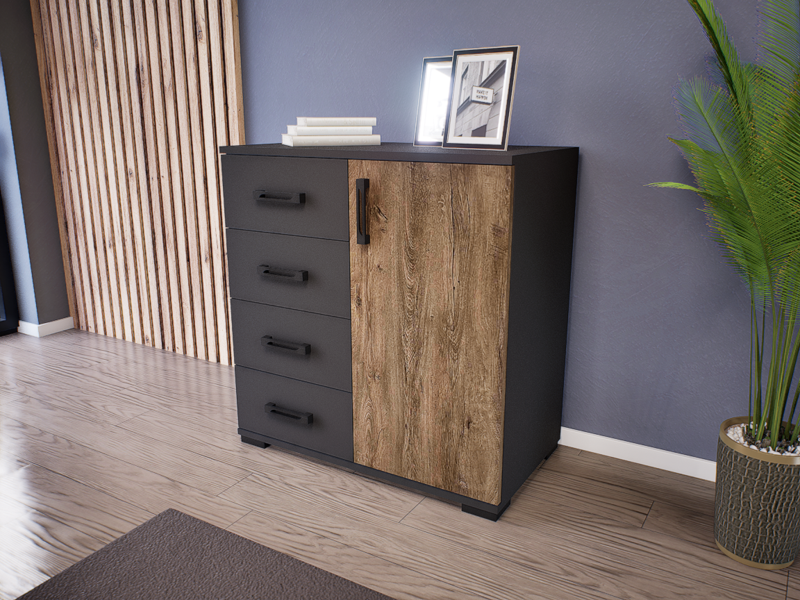 Madera Komód (Antracit-Bolzánó) modern