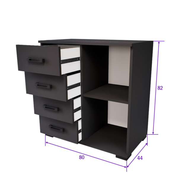 Madera Komód (Antracit-Bolzánó) modern