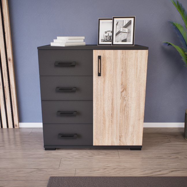 Madera Komód (Antracit-Sonoma) modern