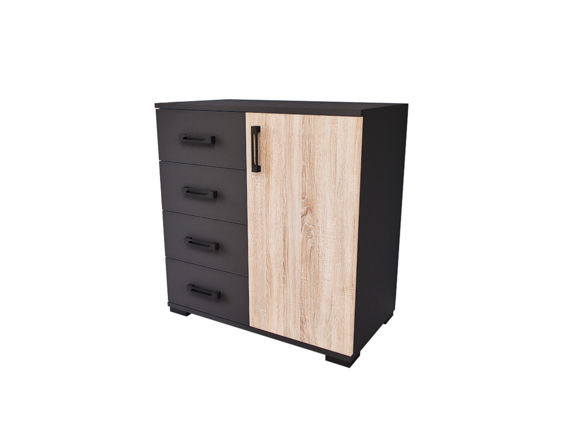 Madera Komód (Antracit-Sonoma) modern