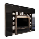 Skyeva szekrénysor (Concordia-Magasfényű Fekete) modern