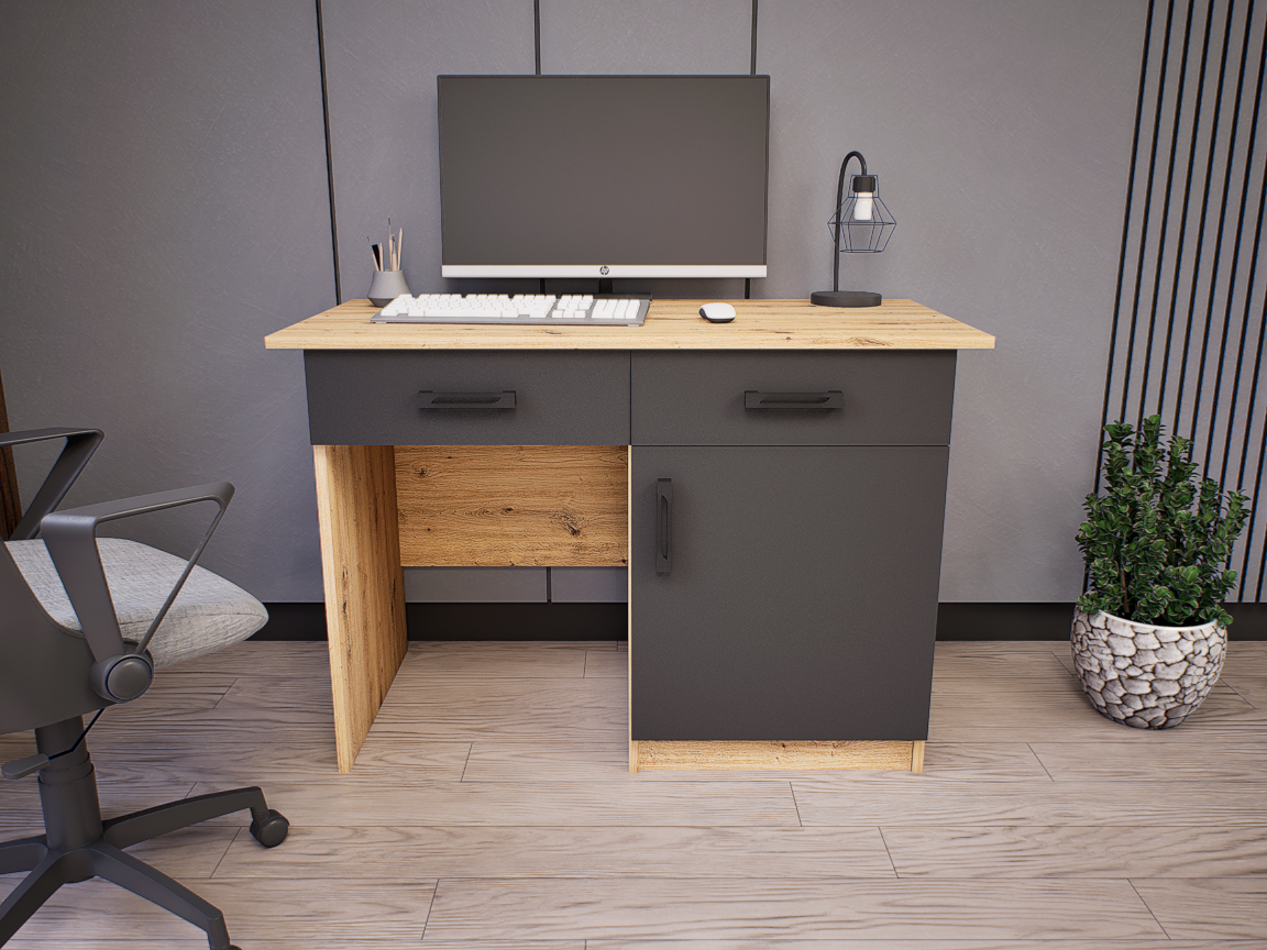 Nexor íróasztal (Artisan-Antracit) modern