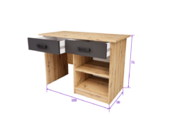 Nexor íróasztal (Artisan-Antracit) modern