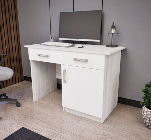 Nexor íróasztal (Hófehér kőris-Fehér) modern