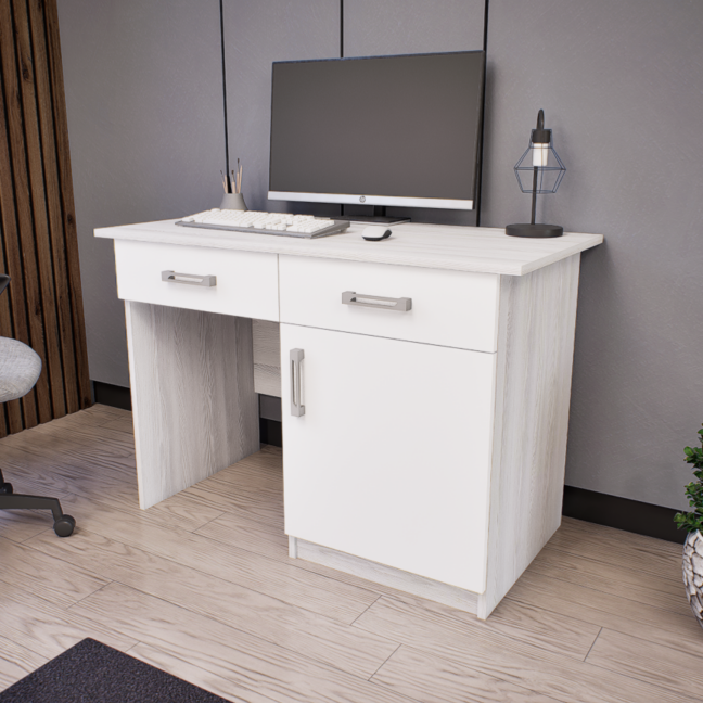 Nexor íróasztal (Hófehér kőris-Fehér) modern