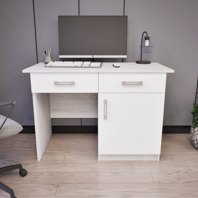Nexor íróasztal (Hófehér kőris-Fehér) modern