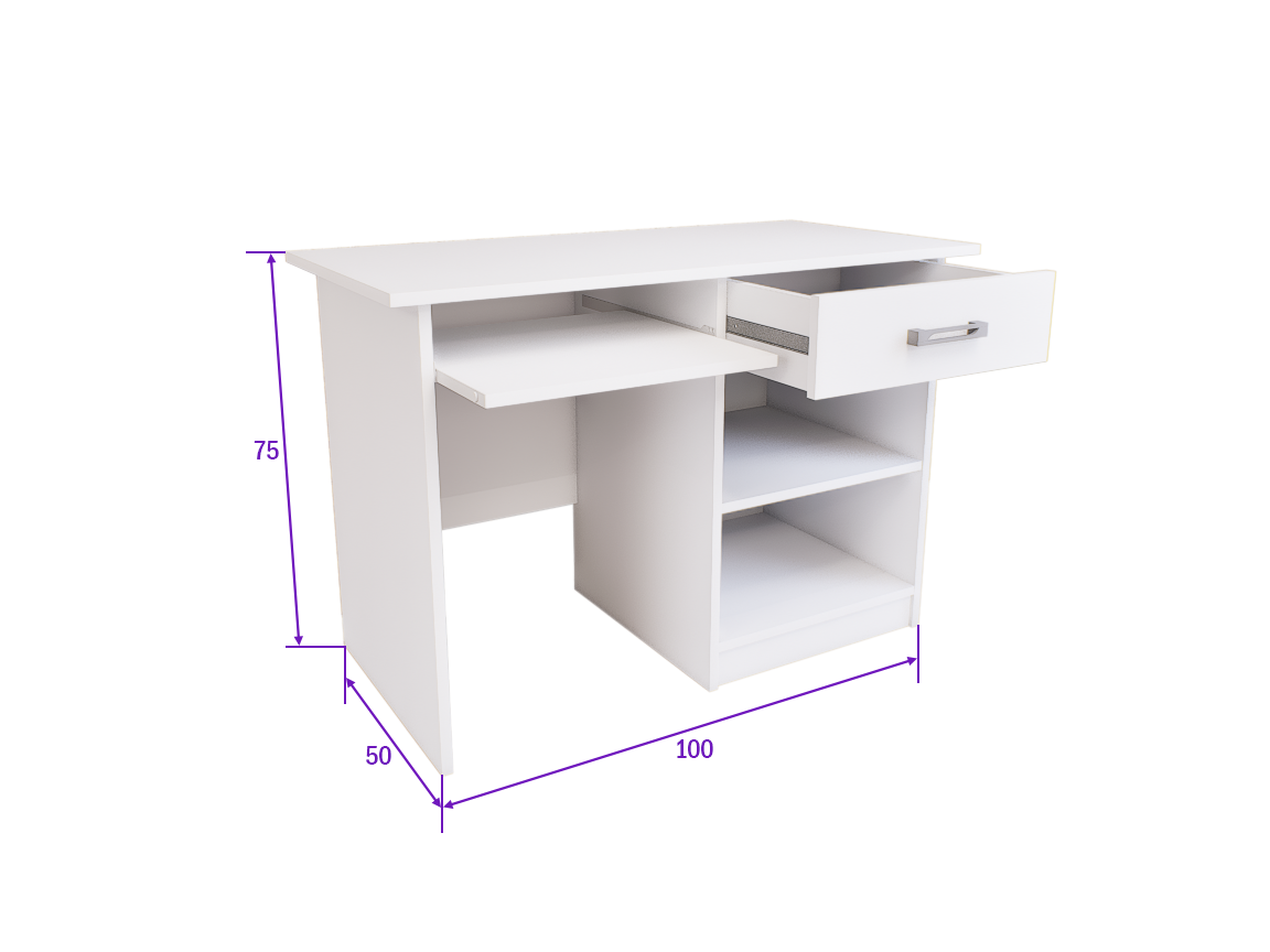 Typora íróasztal (Fehér) modern