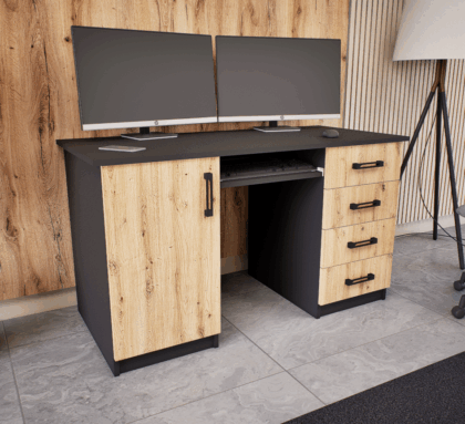 Veritas íróasztal (Antracit-Artisan) modern