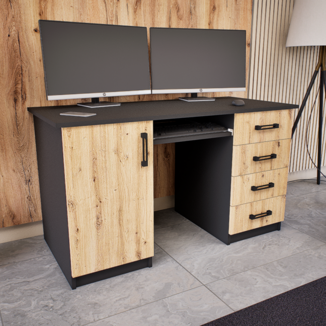 Veritas íróasztal (Antracit-Artisan) modern