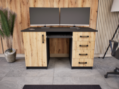 Veritas íróasztal (Antracit-Artisan) modern
