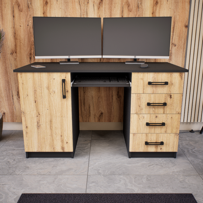 Veritas íróasztal (Antracit-Artisan) modern