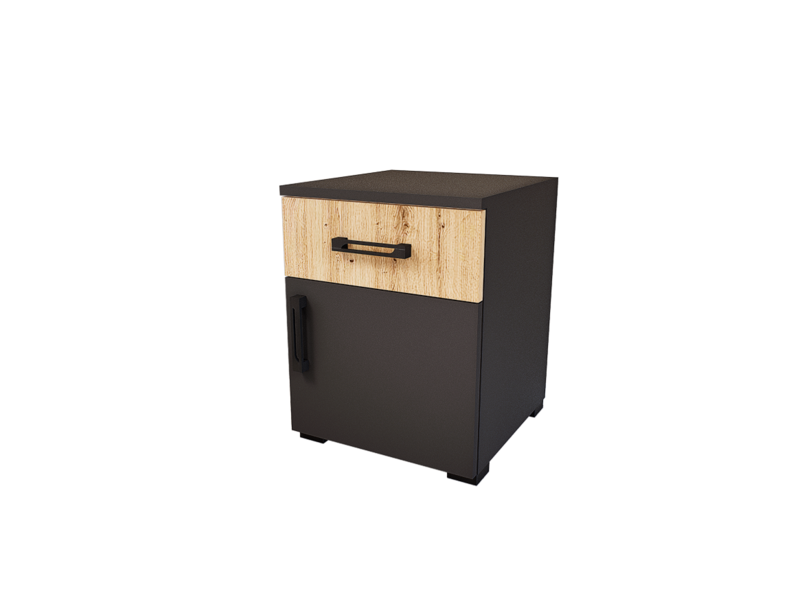 Lunera Éjjeliszekrény (Antracit-Artisan) modern