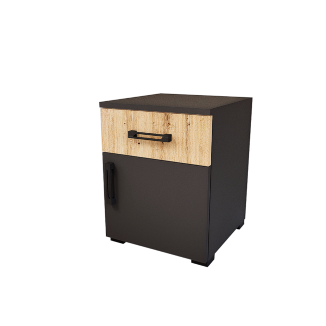 Lunera Éjjeliszekrény (Antracit-Artisan) modern