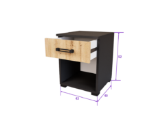Lunera Éjjeliszekrény (Antracit-Artisan) modern