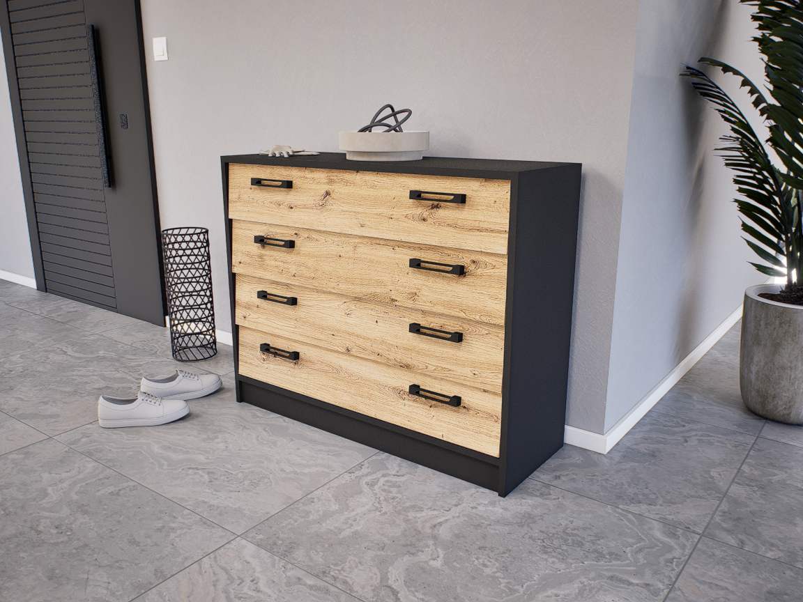 Stepira Cipősszekrény (Antracit-Artisan) modern