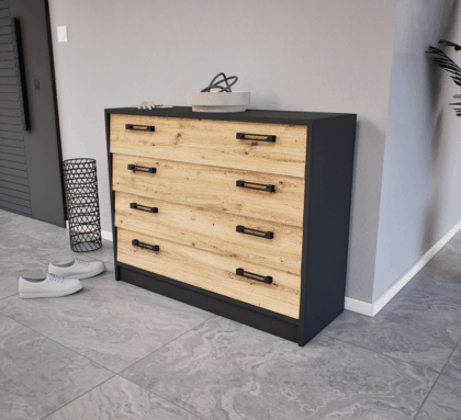 Stepira Cipősszekrény (Antracit-Artisan) modern